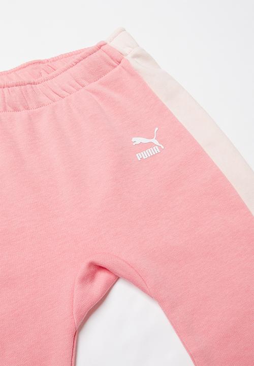 PUMA - Minicats t7 jogger tracksuit  - pink & white 
