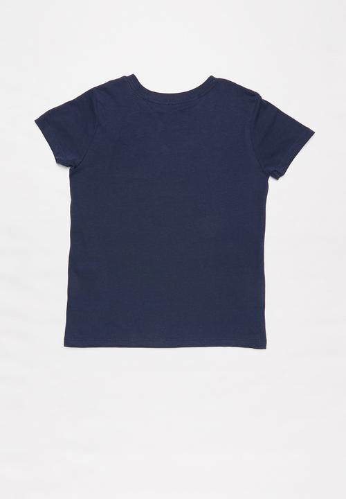 GUESS - Short sleeve guess triangle tee - blue