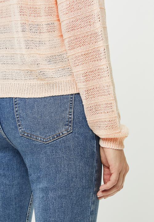 MANGO - Open knit jersey - pink