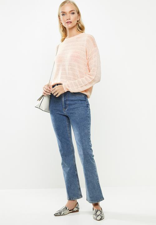 MANGO - Open knit jersey - pink