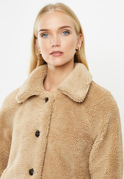 ONLY - Emily teddy jacket - beige
