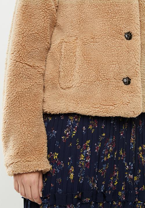 ONLY - Emily teddy jacket - beige