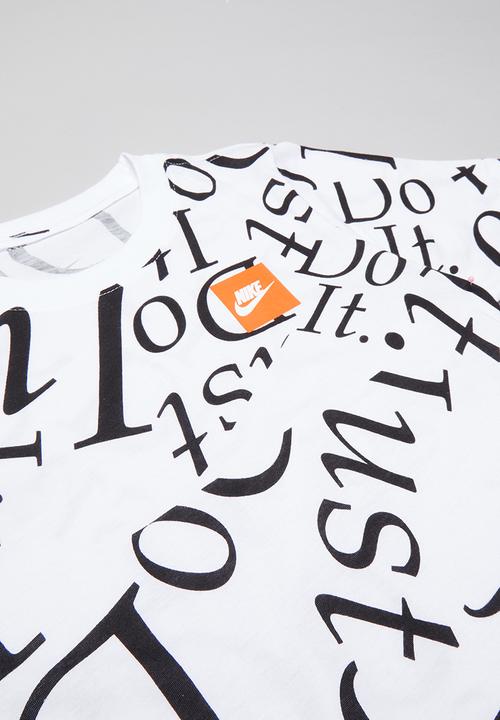 Nike - Boys printed T-shirt - black & white