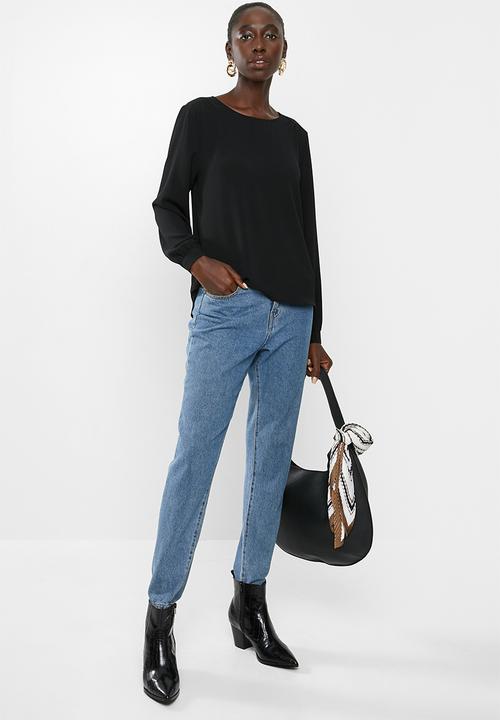Jacqueline de Yong - Oliver long sleeve top - black