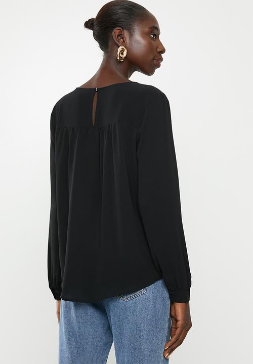 Jacqueline de Yong - Oliver long sleeve top - black