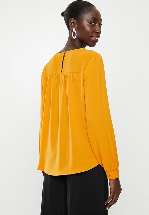 Jacqueline de Yong - Oliver long sleeve top - mustard