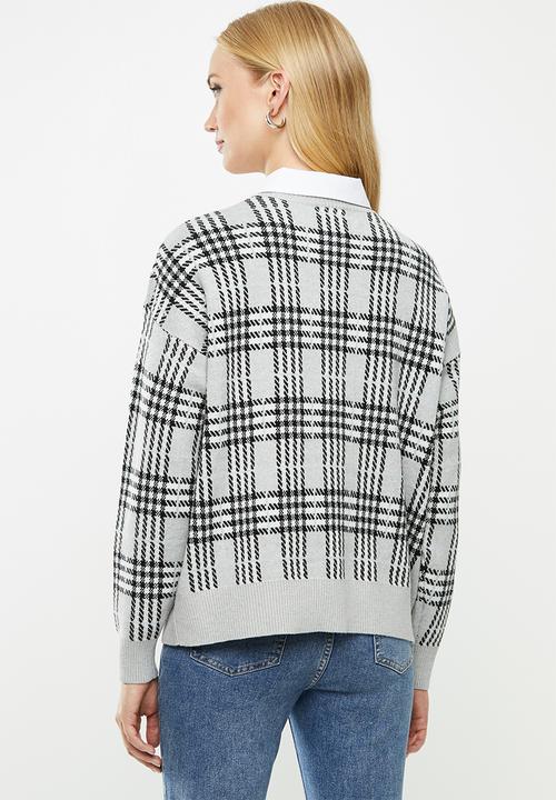 Jacqueline de Yong - Tina long sleeve pullover - light grey