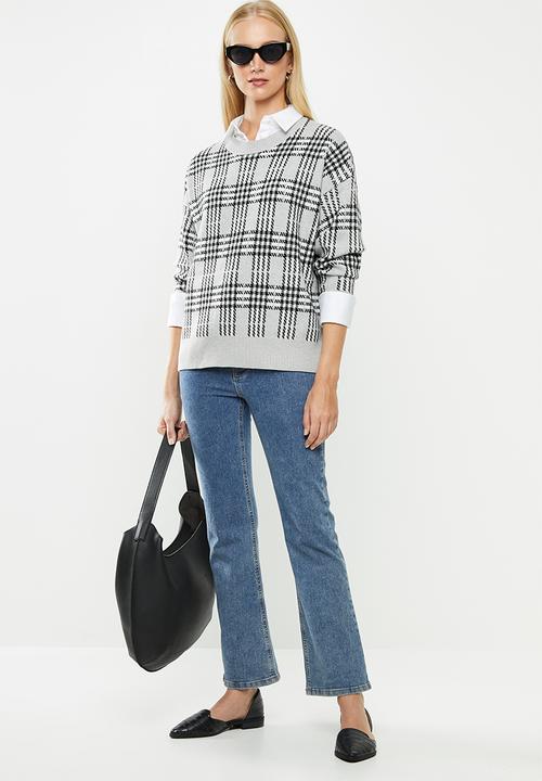 Jacqueline de Yong - Tina long sleeve pullover - light grey