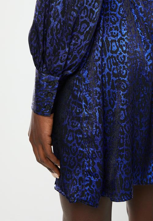 Vero Moda - Dakota wrap dress - black & blue 