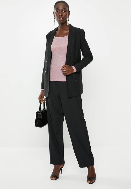 Vero Moda - Isla long sleeve O-neck lurex- pink 