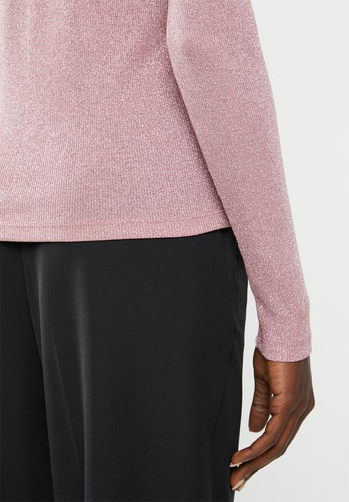 Vero Moda - Isla long sleeve O-neck lurex- pink 