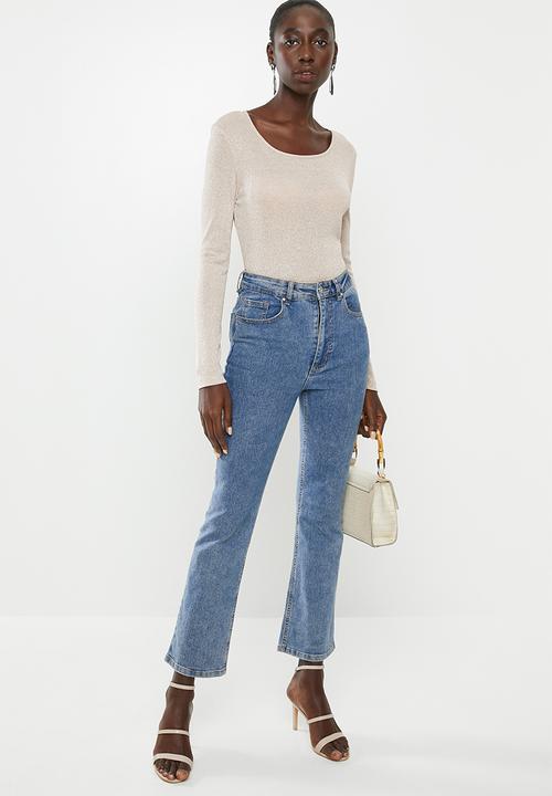 Vero Moda - Isla long sleeve O-neck lurex - grey