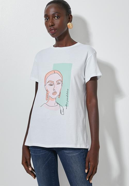 Superbalist - Printed T-shirt  - white