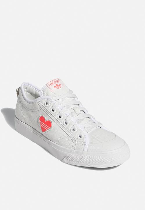 adidas Originals - Nizza Trefoil - crystal white / shock red / core black