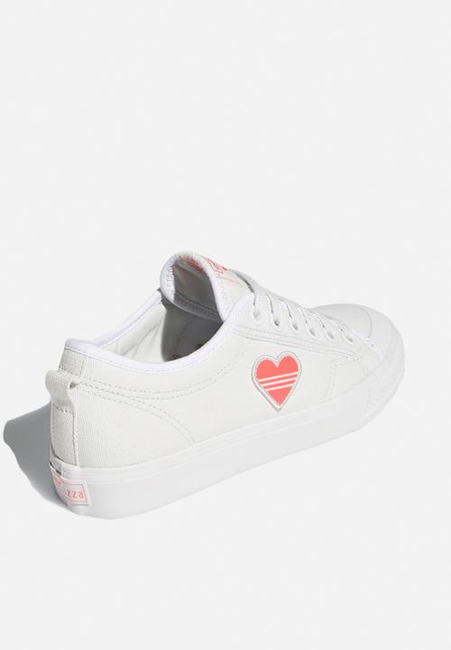 adidas Originals - Nizza Trefoil - crystal white / shock red / core black