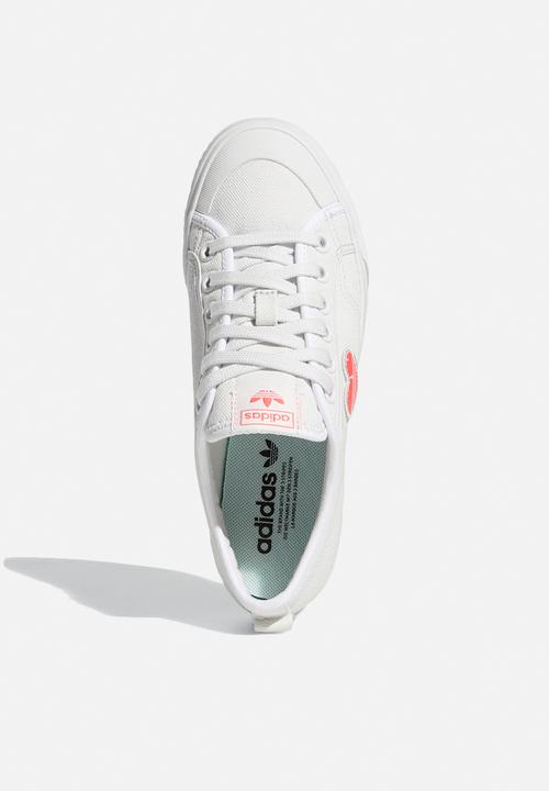 adidas Originals - Nizza Trefoil - crystal white / shock red / core black