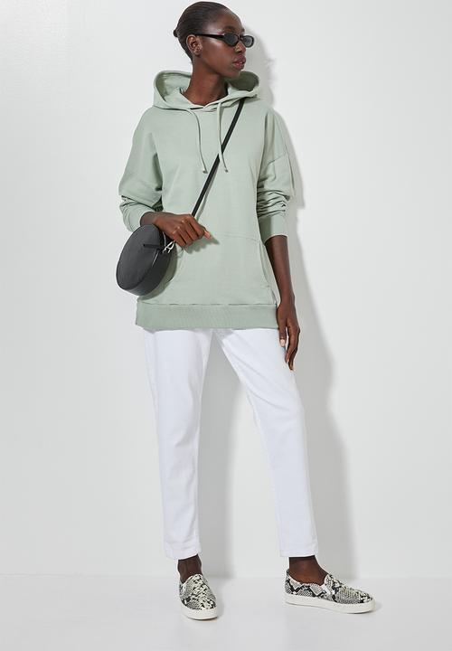 Superbalist - Longline hoodie - sage