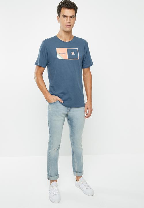 Hurley - Halfer stripe tee - blue