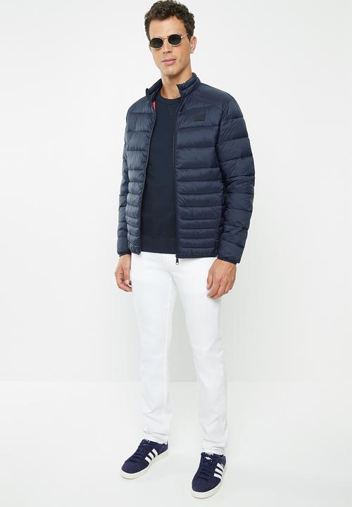 Jack & Jones - Bomb puffer collar jacket - navy