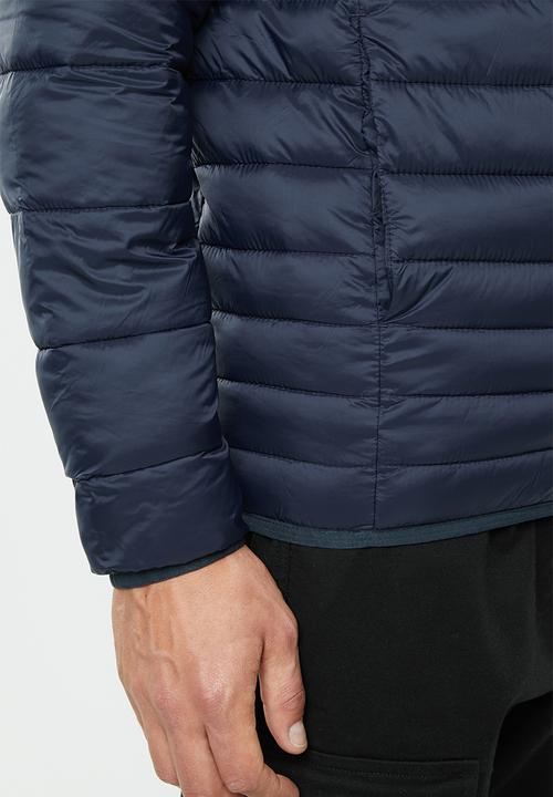 Jack & Jones - Bomb puffer hoodie jacket - navy