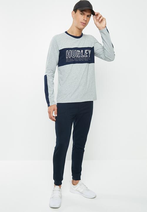 Hurley - Harvey onshore tee - grey & navy 
