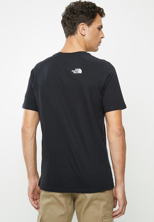 The North Face - Short sleeve raglan red box tee - black/stone