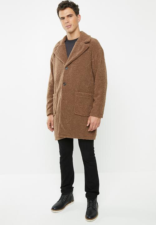 Only & Sons - Base long teddy coat - monk robe