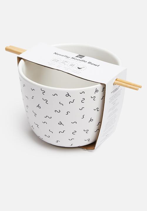 Typo - Novelty noodle bowl - black squiggle