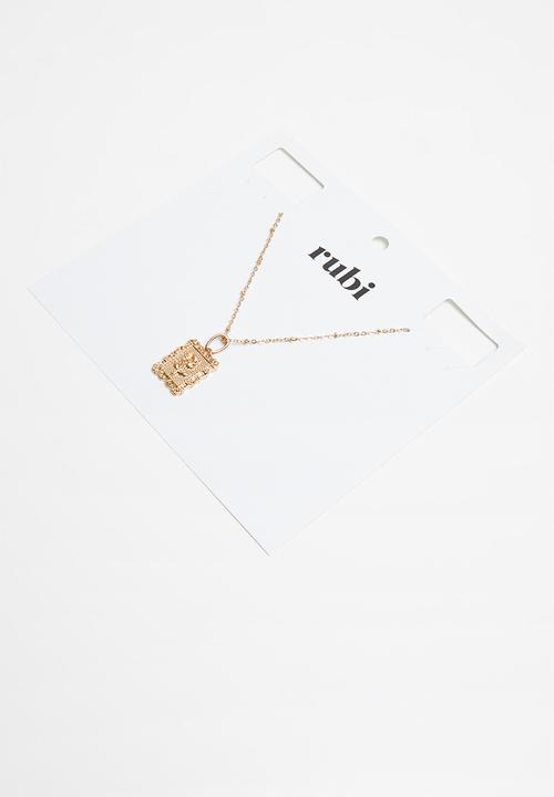 Rubi - Vintage flora trinkets necklace - gold