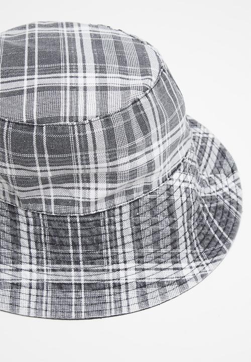 Rubi - Elly reversible wide brim bucket hat - black check