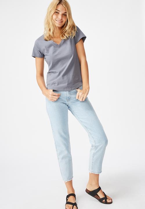 Cotton On - The one fitted v tee folkstone - grey