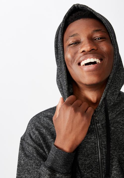 Cotton On - Studio zip thru - black fleck marle