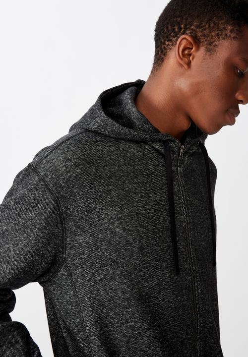 Cotton On - Studio zip thru - black fleck marle
