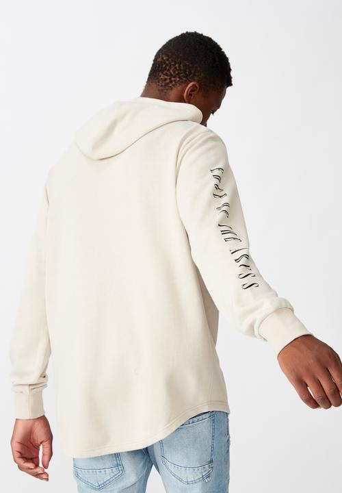 Cotton On - Into the darkness curve tail hoodie - pearl