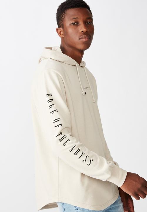 Cotton On - Into the darkness curve tail hoodie - pearl