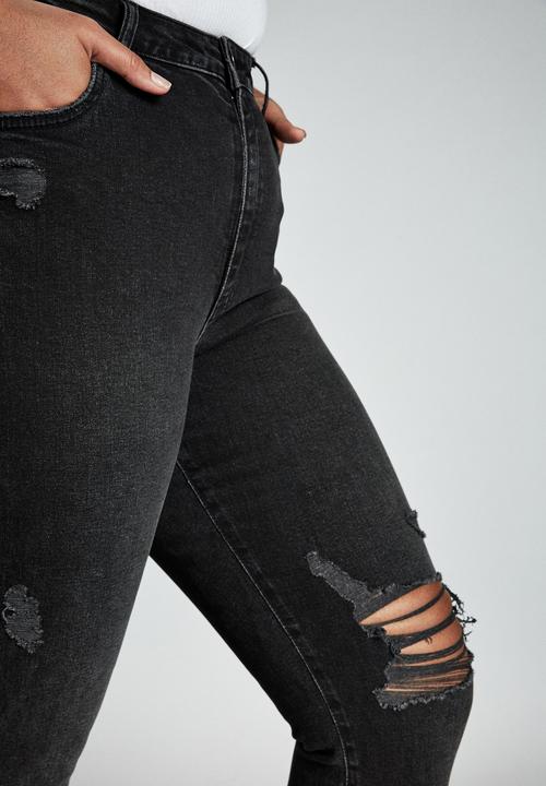 Cotton On - Curve Adriana high skinny jeans - black 