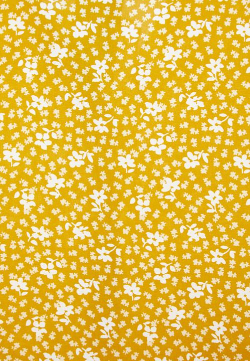 Blake - Tiered midi dress - mustard floral