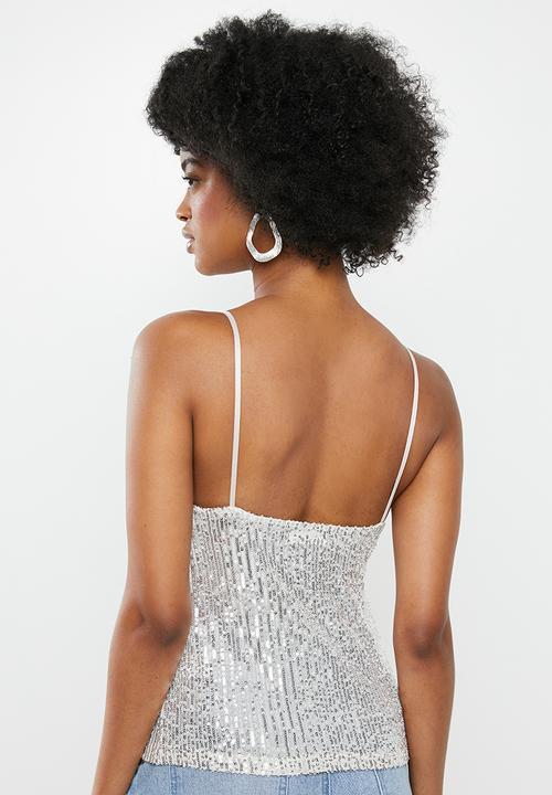 Blake - Sequin cami - silver