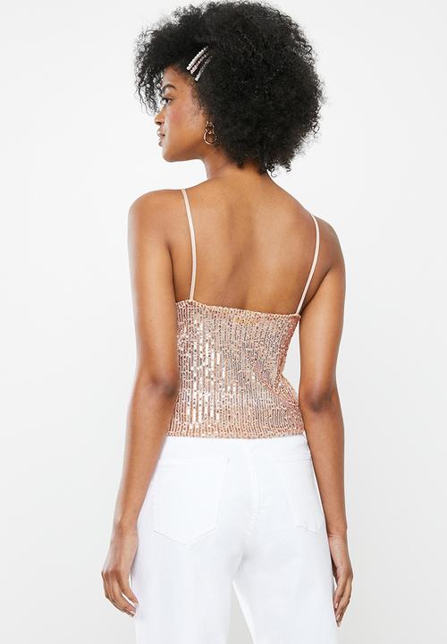 Blake - Sequin cami - champagne