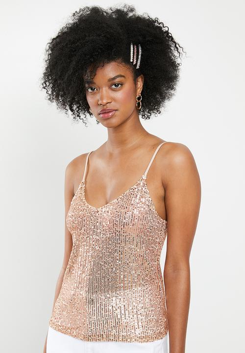 Blake - Sequin cami - champagne