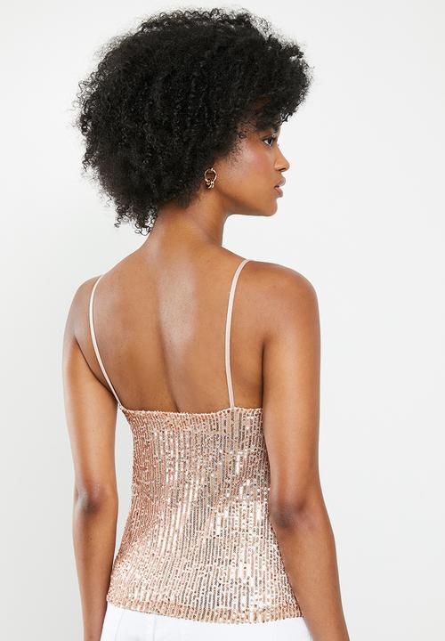 Blake - Sequin cami - champagne
