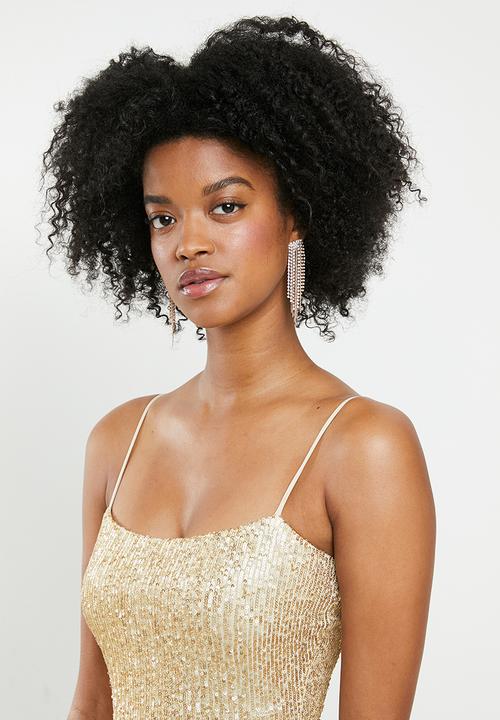 Blake - Sequin cami mini dress - gold