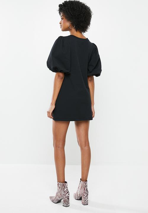 Blake - Fleece mini dress - black
