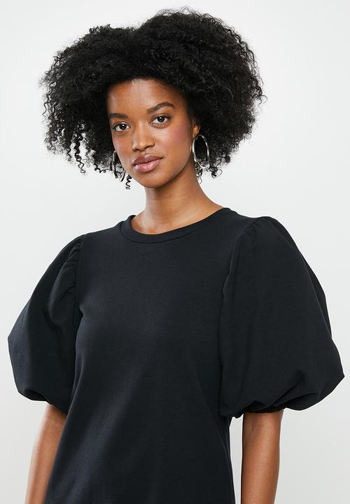Blake - Fleece mini dress - black