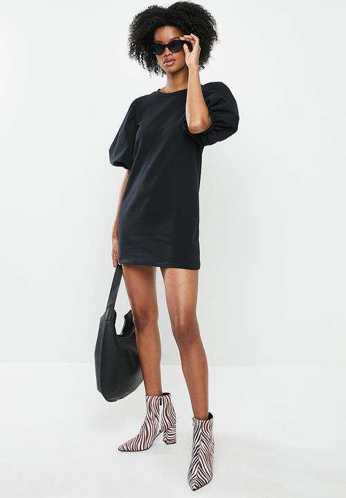 Blake - Fleece mini dress - black