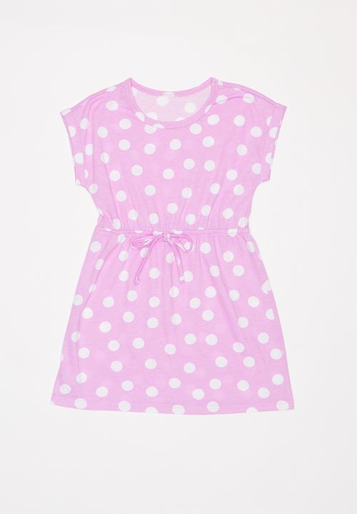 Pop Candy - 2 Pack t-shirt dress - pink & navy