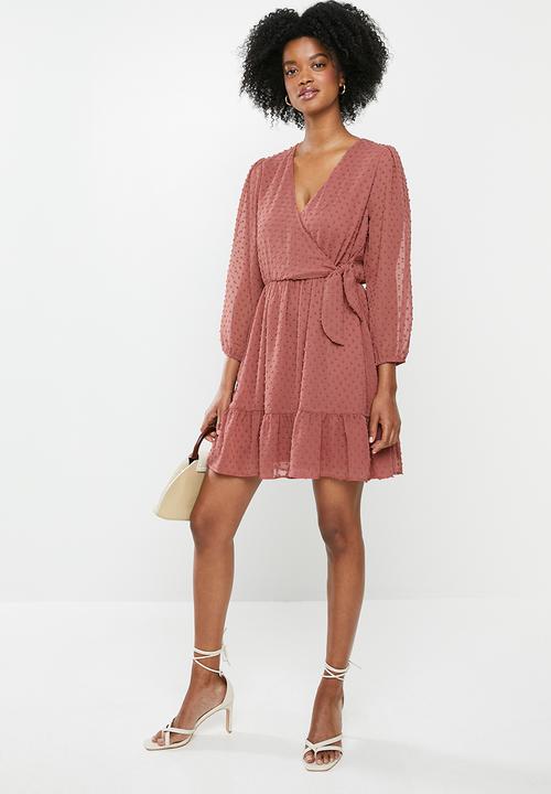Blake - Chiffon mini dress - dirty rose