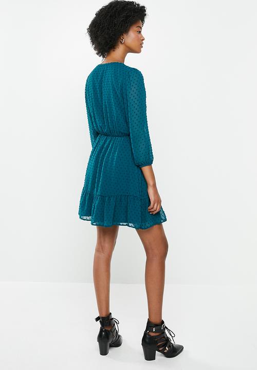 Blake - Chiffon mini dress - Moroccan blue