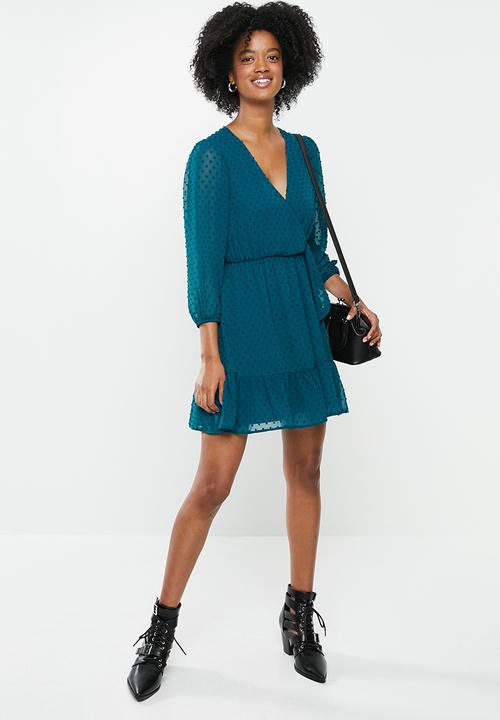 Blake - Chiffon mini dress - Moroccan blue