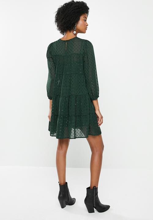 Blake - Tiered mini dress - green